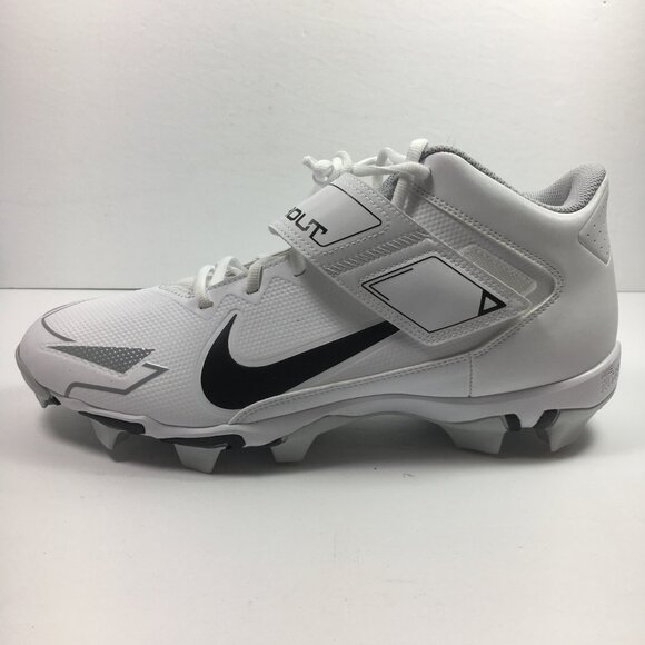 Nike Force Trout 8 Keystone Mens Baseball Cleats CZ5911-100 White Black Size 13 - Picture 2 of 6